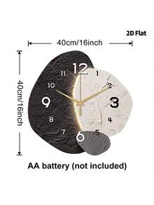 1 PIEZA Reloj de pared decorativo abstracto y creativo, movimiento de cuarzo súper silencioso, sin tic-tac, adecuado para decorar relojes en salas de estar, dormitorios, oficinas, restaurantes y cafeterías, regalo decorativo perfecto para amigos y familiares, decoración del hogar, decoración de la habitación - 1pc - Ver 8