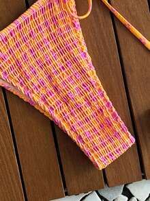 Bonvoyette Summer Fashionable Sexy Multi-Needle Crafted Halter Neck Bikini Set - Multicolor - View 8