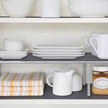 1roll Non-Slip Washable Cabinet Liner - Oil-Proof Shelf Mat For Kitchen Cabinets, Refrigerator, And Drawers ,Dehumidifier For Home - Grey - View 6
