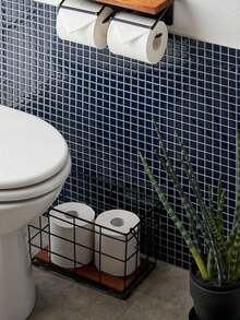 1 Tấm giấy dán tường vinyl chống thấm nước WoStick 10 inch x 10 inch, tự dính, dạng ô nhỏ, thích hợp trang trí nhà cửa, tường, phòng ngủ, nhà bếp. - Xanh đậm - Xem 4