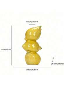 1 buah Vas Lemon Dekoratif, Vas Bunga Keramik Mulut Kecil dengan Desain Buah Kreatif untuk Ruang Tamu, Dekorasi Meja Elegan, Dekorasi Rumah, Dekorasi Ruangan, Vas Kaca - MultiWarna - View 4