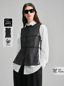 Ontre 2026 Spring/Summer New Black Reversible Camisole Top With Side Tie, Versatile Women's Top, Suitable For Valentine's Day, Carnival, Beach, Party, Elegant - Pink - View 8