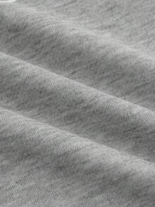 TOKVUE 男士字母印花圆领短袖休闲T恤和抽绳腰短裤套装 - 彩色 - 查看 7