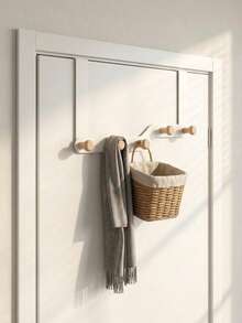 Cirelle No Drill Over Door Hanger - White 4/5 Hook Storage Rack For Coats & Bags, Space Saving Decoration For Bedroom & Entryway, Instant Gift Idea - White - View 2