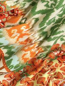 Swim Mod Springbreak 女士随机印花串珠吊带性感比基尼泳衣套装，夏季沙滩装 - 彩色 - 查看 7