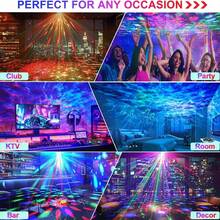 Emslaser Party Light Disco Ball Light Dj Light Disco Light Ocean Light Star Light Projector Dance Light Sound Activated With Remote Control Stage Light Strobe Light For Parties KTV Christmas Halloween Decor - Double Magic Ball Laser Light - USB or other DC connection - View 9