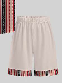Tween Boy Casual Minimalist, Versatile Daily Wear, Arabic Style, Shirt Set Suitable For Spring/Summer, Party Shirt Set Suitable For Spring/Summer - Multicolor - View 5