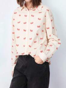 Maija 女士简约时尚休闲衬衫，日常穿着，节日场合皆宜 - 白色 - 查看 1