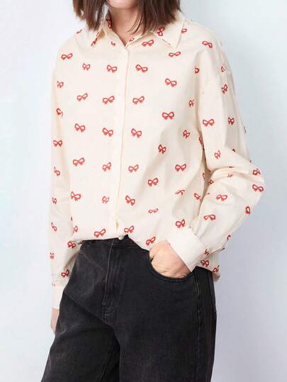 Maija 女士简约时尚休闲衬衫，日常穿着，节日场合皆宜