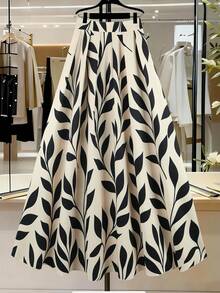 Franclia 女士休闲度假优雅外出约会装扮碎花褶皱A字裙，春夏款 - 彩色 - 查看 3