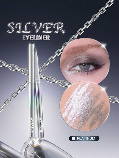 SHEGLAM Silver Strobe Metallic 眼線筆-Platinum 品牌 美容 化妝 化妝品 適合女性與女孩 完美搭配冬季春季 Y2K 時尚 流行 生日禮物 假期 派對準備就緒 最佳顏色