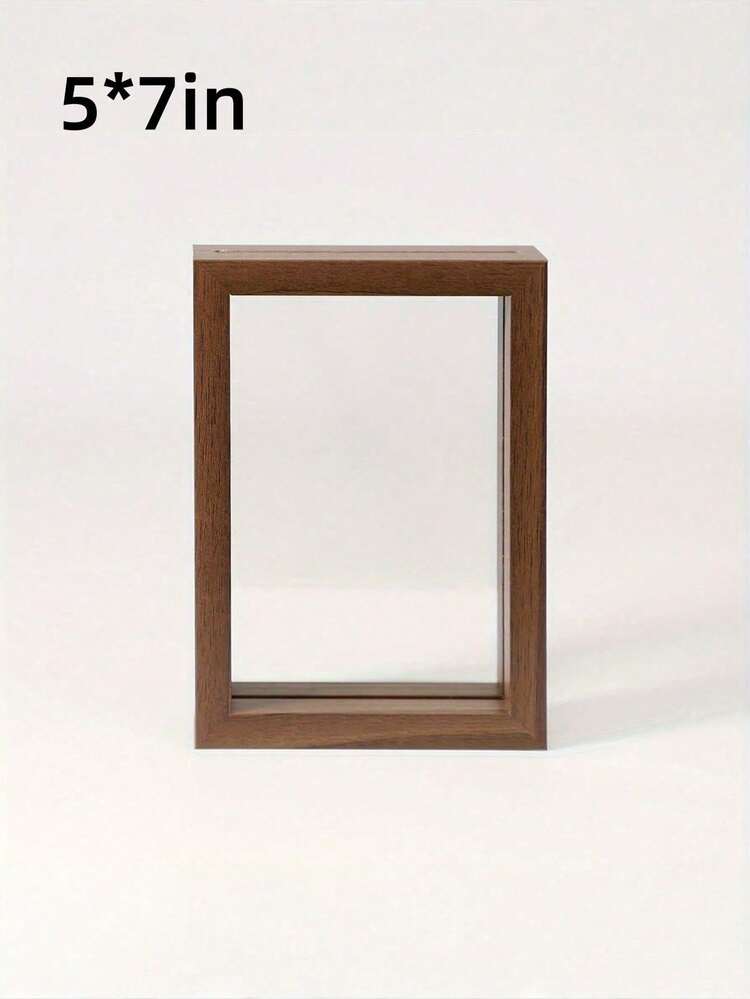 1 khung ảnh gỗ hai mặt trong suốt để bàn. Có hai màu gỗ sáng và tối. Mặt kính acrylic trong suốt dày dặn, độ phân giải cao. Thích hợp để lưu trữ ảnh và mẫu cây cảnh. Khung ảnh trang trí để bàn mới. - màu gỗ tối - Xem 9