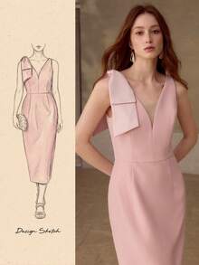 MOTF PREMIUM ĐẦM MIDI CÓ NƠ CHO NỮ, THÍCH HỢP CHO CÁC BUỔI HẸN HÒ, TIỆC TÙNG VÀ SỰ KIỆN CHÍNH THỨC - Hồng - Xem 1