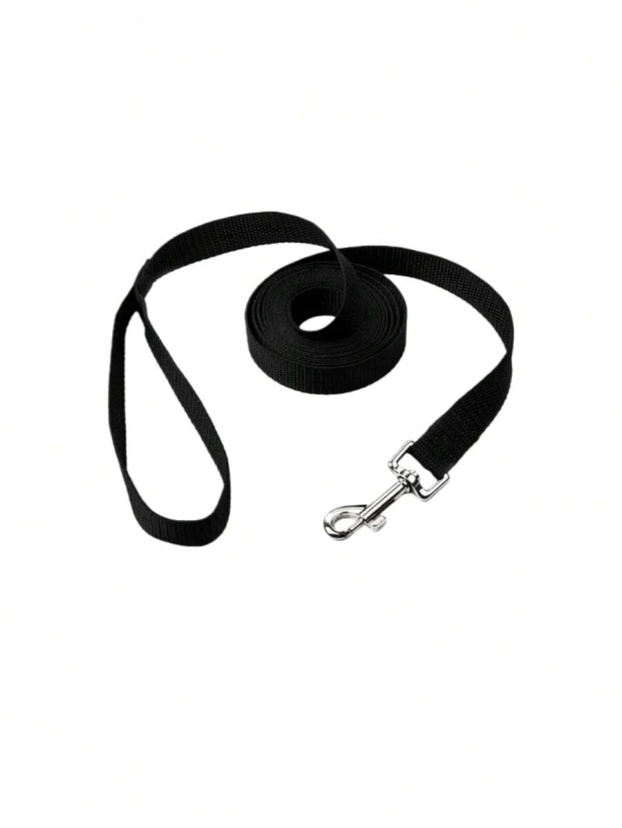 1pc Pet Leash. Sturdy And Durable, Suitable For Long-Distance Dog Walks. Features A High-Quality Hook That Is Durable, Bite-Proof, And Rust-Resistant; Suitable For Small, Medium, And Large Dogs - Black - View 1