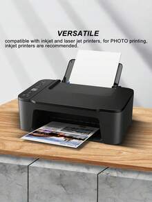 50 Sheets Double-Sided Photo Paper High Glossy Photographic Paper 8.3x11.7 Inch Compatible With Inkjet Printer 140/160/180/200/260/300 GSM - White - View 4