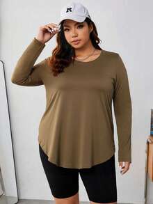 Velisys 2pcs Women's Black & Coffee Brown Round Neck Long Sleeve Relaxed Fit Comfortable Casual Yoga & Active Wear - Multicolor - View 5