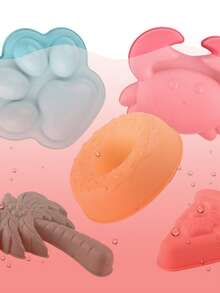 MINKOJA 6PCs Nordic Style Complete Beach Sand Toy Set With Ice Cream Molds - Multicolor - View 7