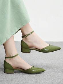 CUCCOO BIZCHIC New Minimalist Pointed Toe Commuter Chic Style Women Shoes Valentine's Day - Dark Green - View 1
