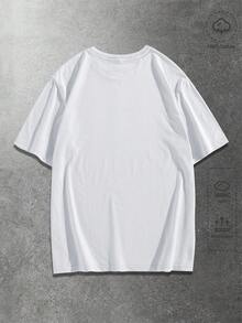 ROMWE MEN Men's Gothic Print Short Sleeve T-Shirt, Casual Summer - White - View 2