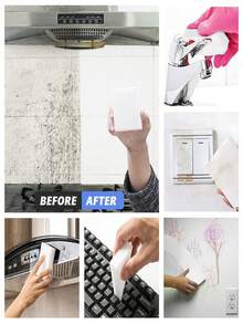 10/20/30PCS, Dishwashing Sponge, High Compression Nano Sponge, Magic Wiping, Kitchen Cleaning, Dish Cleaning, Magical Cleaning, Car Interior Cleanin - White - View 2