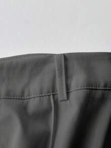 Franclia Petite 2025 新款上市：黑色高腰褶皱细节长裤——精湛剪裁，拉长身形，显瘦效果；轻松驾驭办公及休闲场合；亲肤柔软舒适，兼具挺括抗皱的版型；与衬衫和针织衫完美搭配。 - 深灰色 - 查看 3