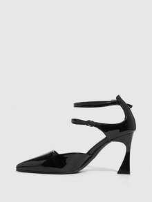 CUCCOO SZL Women's Pointed Toe Hollow Out Stiletto High Heel Fashion Pumps Valentine's Day - Black - View 9