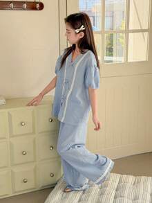 DAZY Tween Girls Plaid Loungewear Set