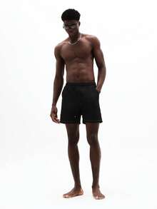 SUMWON Nylon Swim Trunks With Drawstring Waist And Side Pockets Perfect For Beach Swimming Pool - Black - View 6