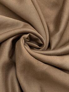 Breezaya 大码女式梭织休闲宽松长裤，右侧带口袋，棕色 - 棕色 - 查看 7