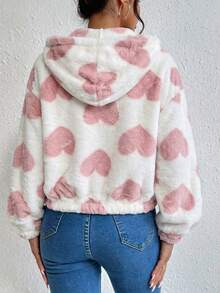 女士卫衣 - 白粉色 - 查看 3