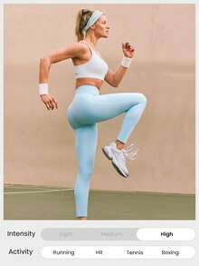 GLOWMODE Quần legging nén Powersculpt™ 26 inch, sẵn sàng cho những pha bứt phá, thấm hút mồ hôi, nhanh khô, nâng đỡ vô hình, ôm sát cơ thể, có túi bên hông, thích hợp cho tập luyện cường độ cao, tập gym, chạy bộ và hoạt động thể thao. - Màu xanh lam - Xem 7