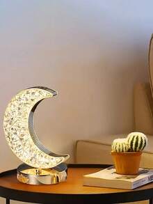 1 Moon Shaped LED Touch Lamp - 3 Color Variations, Bedside Lamp With Lovely Atmosphere, Bedside Lamp For Nurseries, Living Rooms, Offices And Dining Rooms - Energy Efficient, Space Saving And Easy To Use, Suitable For Living Room Christmas Decoration - Multicolor - View 9