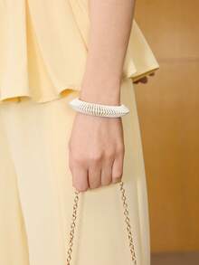 MOTF PREMIUM HANDMADE WHITE PU LEATHER CORD BRACELET - White - View 3