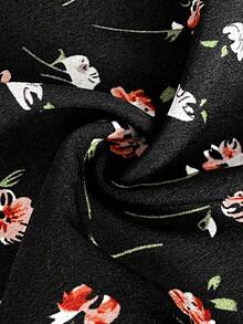 Vionelle Đầm cổ yếm họa tiết hoa nhí dáng rộng dành cho nữ cỡ lớn - Nhiều màu - Xem 7