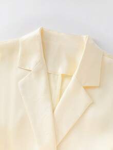 Franclia Women's Commuter Satin Sleeveless Blouse - Light Yellow - View 6