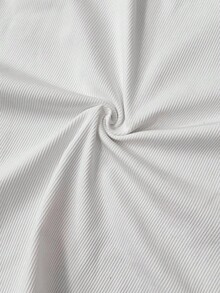 SHEIN PETITE CURVE 大码休闲基础款修身白色圆领背心，夏季，情人节，狂欢节女装，派对，海滩，夏季度假，休闲 - 白色 - 查看 6