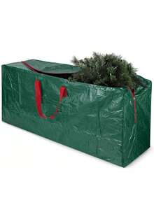 1 Storage Bag - Thick, Large-Capacity Organizer Bag, Suitable For 7.5/9-Foot Tall Detachable Artificial Trees, With Durable Reinforced Handles And Double Zippers - Waterproof, Dustproof, Moisture-Proof, And Insect-Proof. - Green - View 2