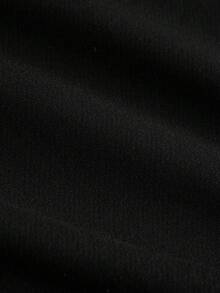 TOKVUE Men's Casual Street Style Patchwork Contrast Color Embroidered T-Shirt - Black - View 7