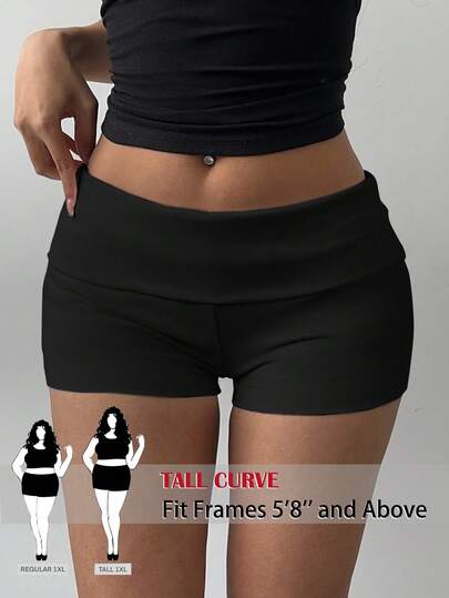 SHEIN Tall CURVE New Plus Size Women's Tall Girls Casual Solid Color Low Waist Shorts, Versatile For Daily Wear, Summer  Plus Size Shorts ,High-Waisted Makes You Look Slimmer And Your Legs Longer, Tall Women Pants,Suitable For Tall Women.High-Waisted Makes You Look Slimmer And Your Legs Longer, Suitable For Tall Women.Old Money Style,Suitable For All Seasons And Occasion,Suitable For Tall Girls& Women, Summer Shorts Summer Summer  Shorts Summer Outfits Summer Holiday Outfits For Women Spring Outfit  Shorts,Office Pants,Elegant Shorts ,Casual Shorts , High-Waisted Slimming  Shorts For Summer,Elegant Women's Ceremony Shorts ,Elegant Shorts For Party,Elegant Pants For Ladies,Elegant Long Pants, Vacation Outfits Women,Holiday Outfits For Women,Summer Holiday Outfits,Summer Vacation Outfits ,Sexy Pants For Women,Carnival Carnival Costume Carnival Women Look 2026 2026 Carnival Women Carnival Clothes