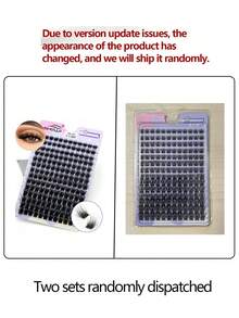 假睫毛簇，自然妆效，浓密，单根假睫毛簇，化妆工具，假睫毛簇，假睫毛簇，单根假睫毛，假睫毛，假睫毛 - 黑色 - 查看 11