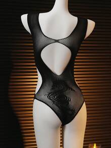 ChaseTheNight 1 chiếc áo liền thân gợi cảm không tay khoét lỗ dành cho nữ - màu đen - Xem 2