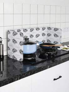 2pcs/1pc Kitchen Oil Splash Guard, Cooking Splash Proof Board, Gas Stove Splash Water Shield, Multifunctional Foldable High Temperature Resistant Aluminum Foil Oil Splash Guard - Multicolor - View 10