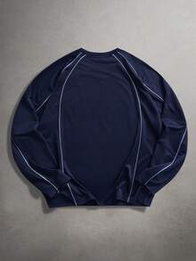 STYNVO 男士字母印花圆领休闲宽松长袖T恤，布鲁克林球衣，布鲁诺·马尔斯拳击图案，男士卫衣，纽约扬基队球衣，纽约球衣，圣帕特里克节 - 藍色 - 查看 2