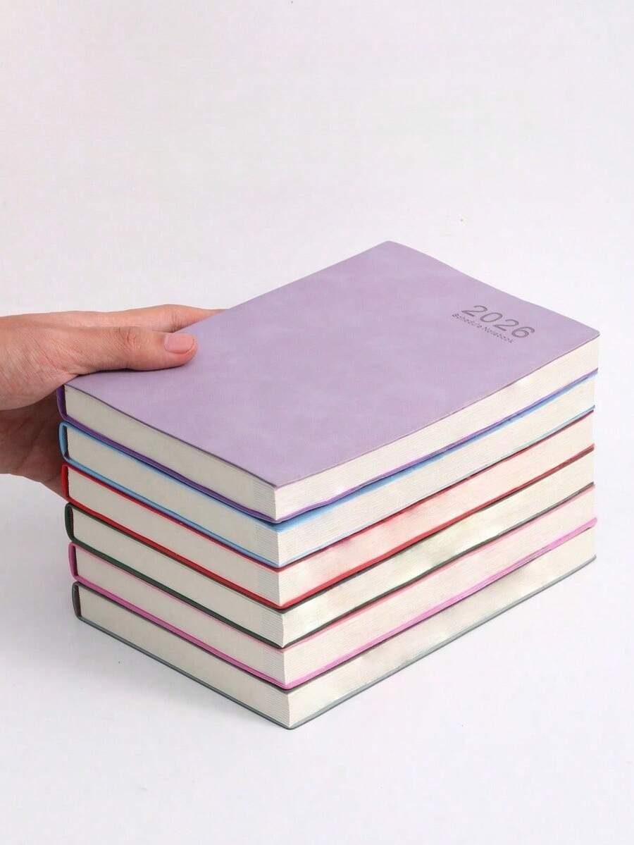 SHEIN 2026 新款笔记本（148*210毫米/5.83*8.27英寸） - 200/360页，带笔插，软皮封面，适合商务会议、学校、家庭和日常浪漫使用 - A5 - 查看 1