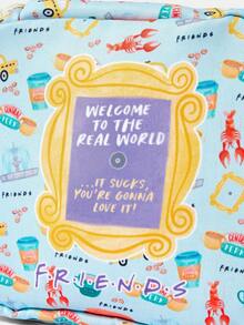 FRIENDS X SHEIN 1 Cartoon Pattern Toiletry Bag And Travel Cosmetics Storage Bag, Capable Of Accommodating Travel Essentials And Cosmetics - Blue - View 3