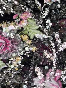 French Embroidered Beaded Lace Fabric High Quality Nigerian Sequin Trim Material For Bridal Wedding Gown Sewing Crafting DIY Dressmaking Evening Wear Design - Multicolor - View 3