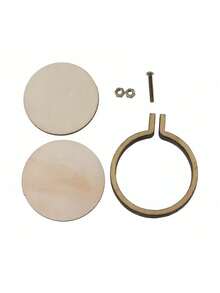 5/10pcs 4cm Mini Wooden Embroidery Hoop Ring,Cross Stitch Frame DIY Handmade Pendant Crafts Embroidery Circle Sewing Kit - Multicolor - View 8