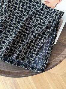 GlowEve CURVE Plus Size Casual All-Over Print Drawstring Waist Pants Pattern Pants Women Summer Pants Printed Pants Casual Pants Track Pants - Black - View 7
