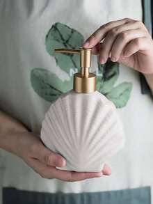 1 Piece Of High-Grade Simple Luxury Bathroom Ceramic Lotion Bottle Separate Bottle Bath Gel Shampoo Separate Bottle - White - View 4