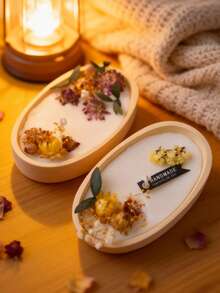 1pc Ship Shape Candle Jar Silicone Molds Oval Boats Cement Plaster Flower Pot Mold Concrete Wax Box Candle Tray Mould Home Decoration Crafts - White - View 7